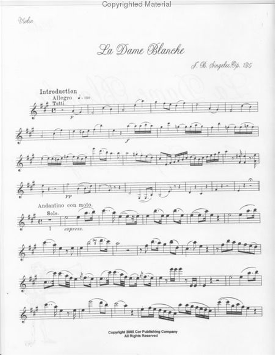 La Dame Blanche La Dame Blanche Violin Solo scores gallery preview page 2