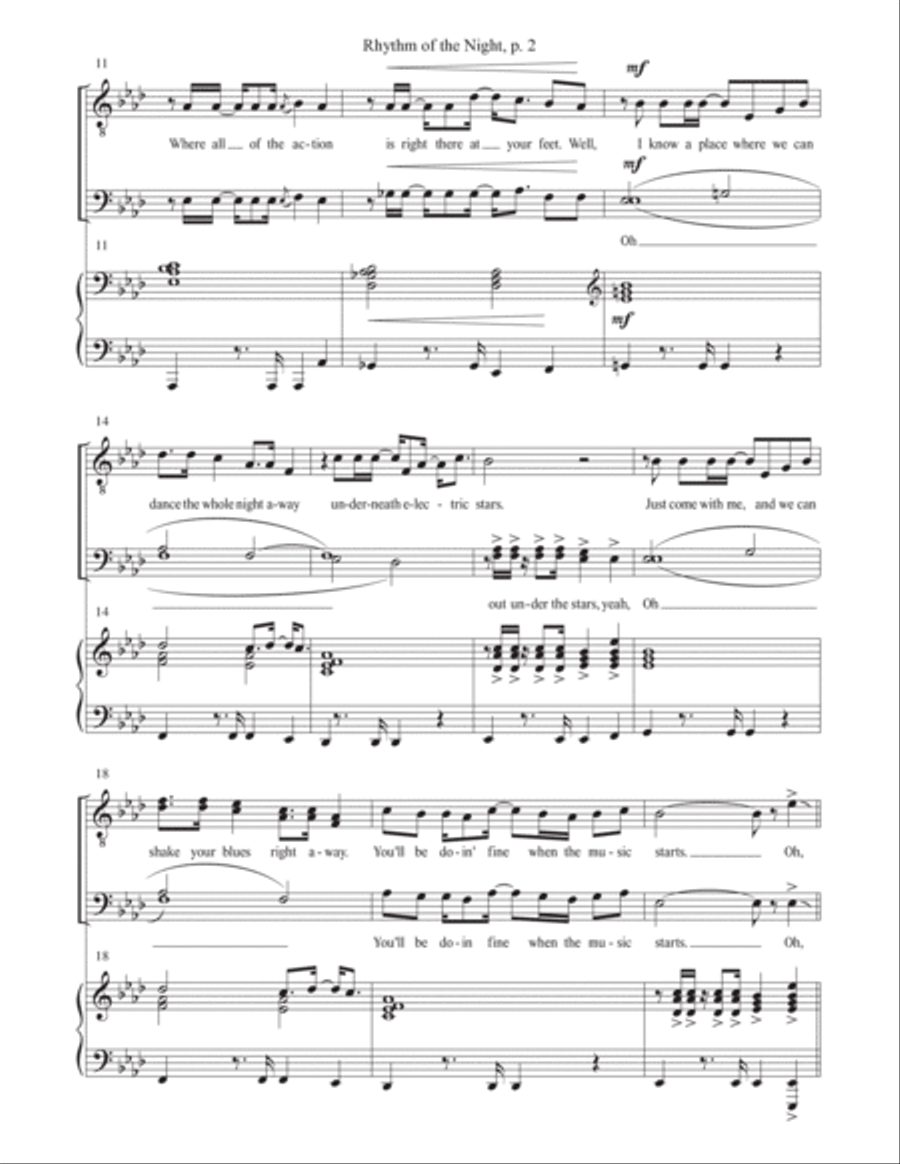 Rhythm Of The Night TTBB scores gallery preview page 2