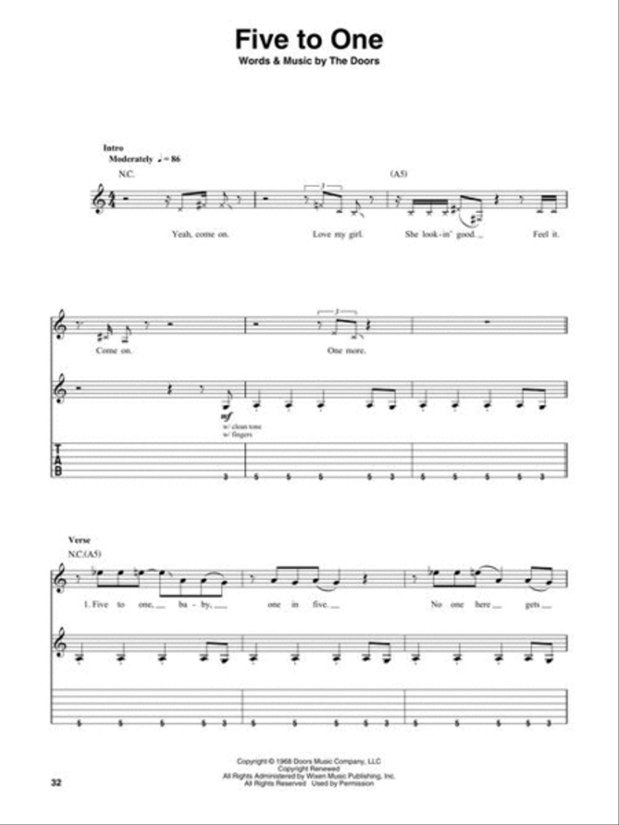 The Doors The Doors Electric Guitar scores gallery preview page 7