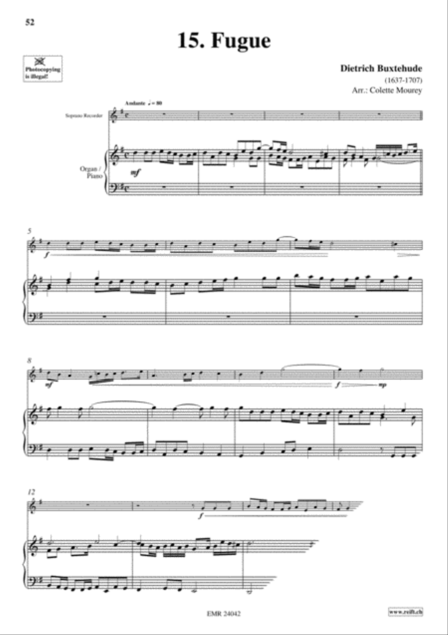 40 Greatest Baroque Hits Volume 1 Soprano Recorder scores gallery preview page 17