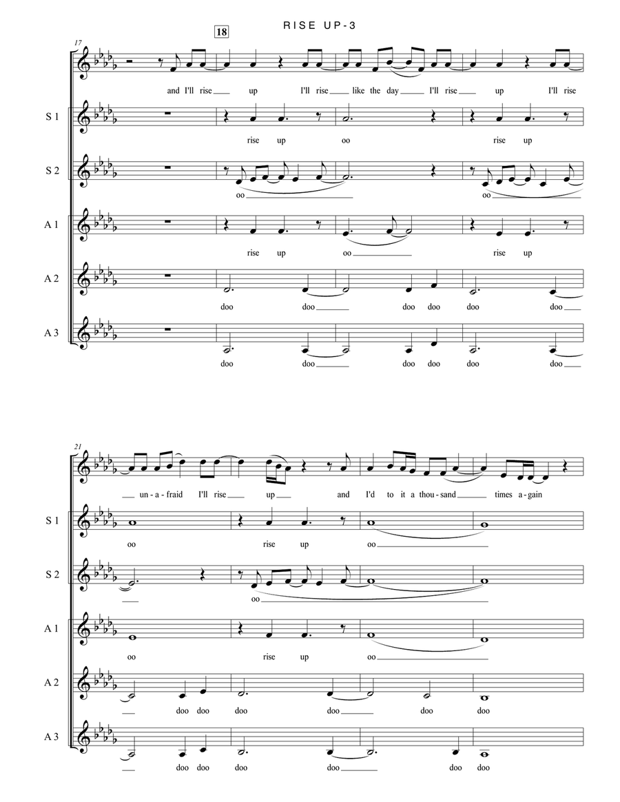 Rise Up 4-Part scores gallery preview page 3