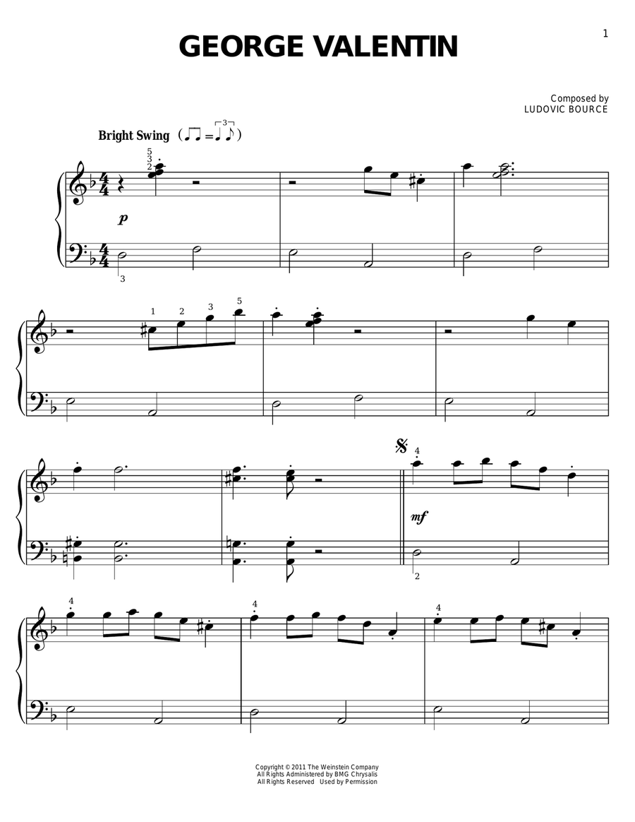 George Valentin George Valentin Voice scores gallery preview page 1