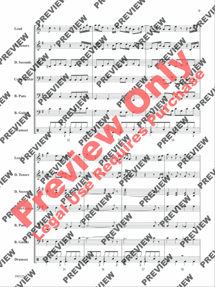 Dreaming with a Broken Heart Steel Drum Band scores gallery preview page 10