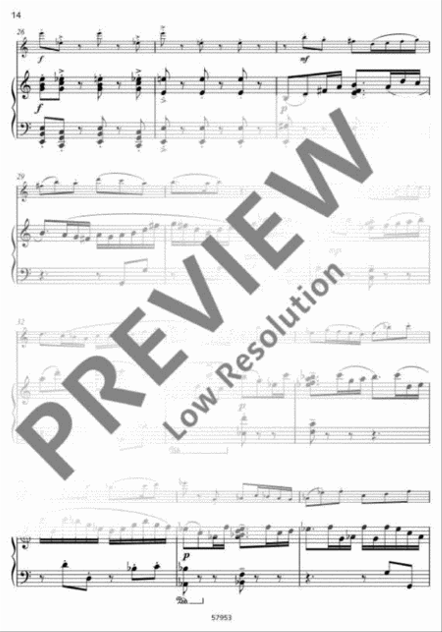 Trois pièces pittoresques Flute Solo scores gallery preview page 15