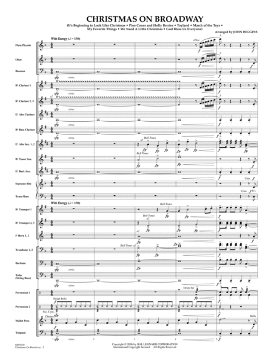 Christmas on Broadway - Full Score Choir scores gallery preview page 2