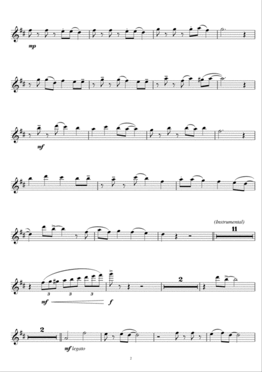 Here Comes Santa Claus (Right Down Santa Claus Lane) Flute Solo scores gallery preview page 2