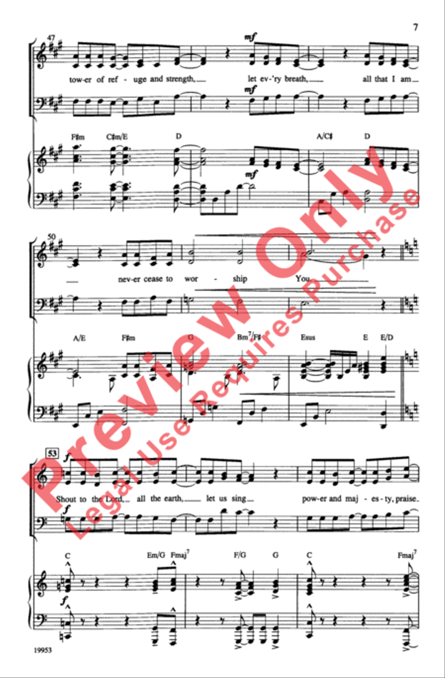 Shout to the Lord 3-Part scores gallery preview page 7