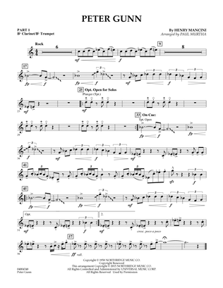 Book cover for Peter Gunn - Pt.1 - Bb Clarinet/Bb Trumpet