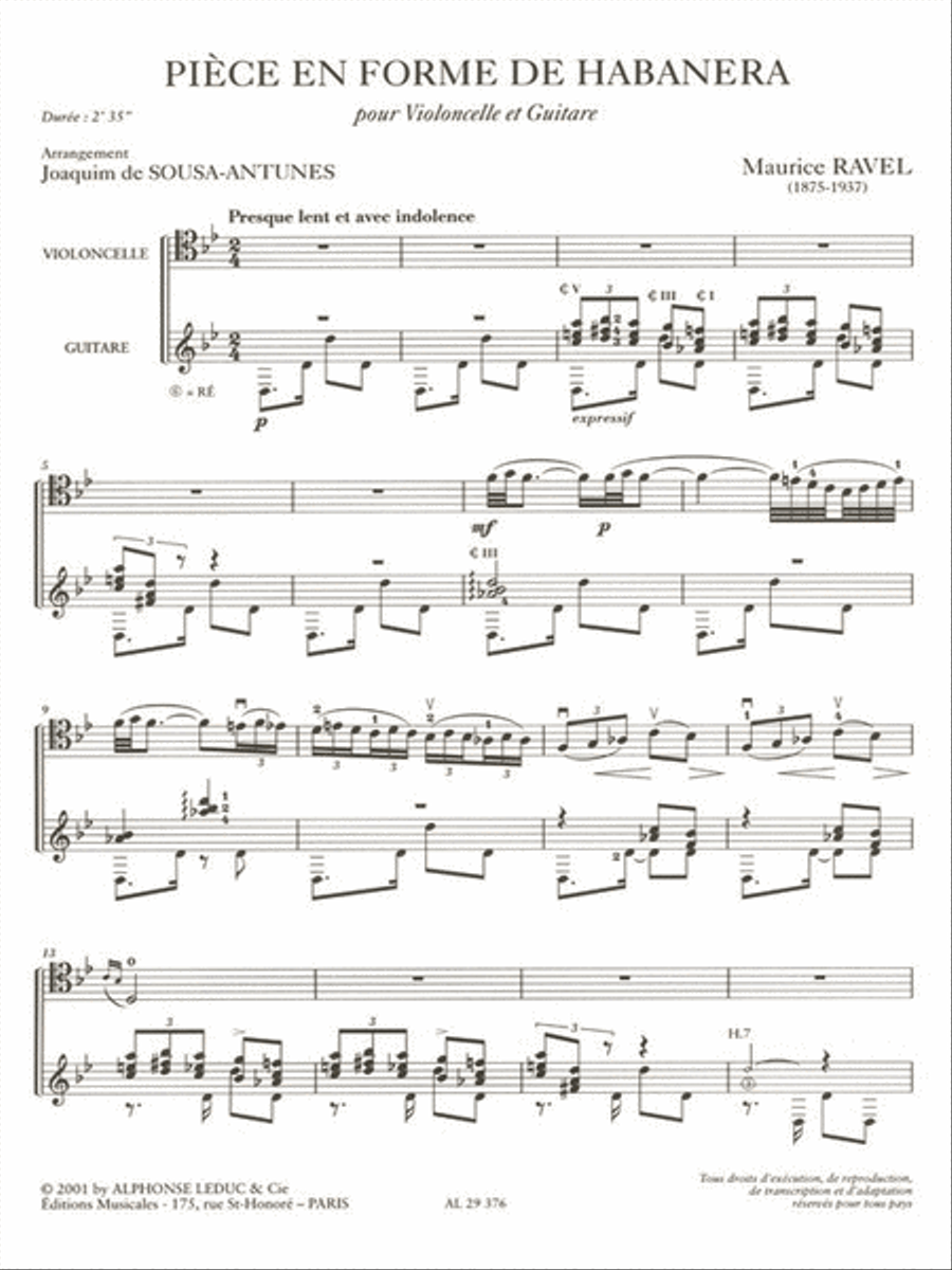 <br>Sheet music extract