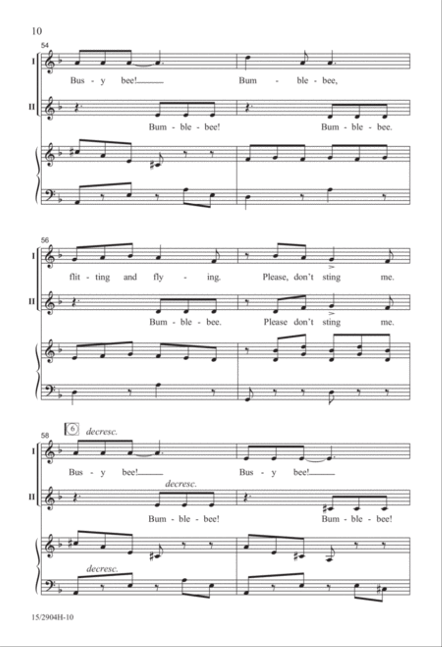 Busy, Busy Bumblebee 2-Part scores gallery preview page 11