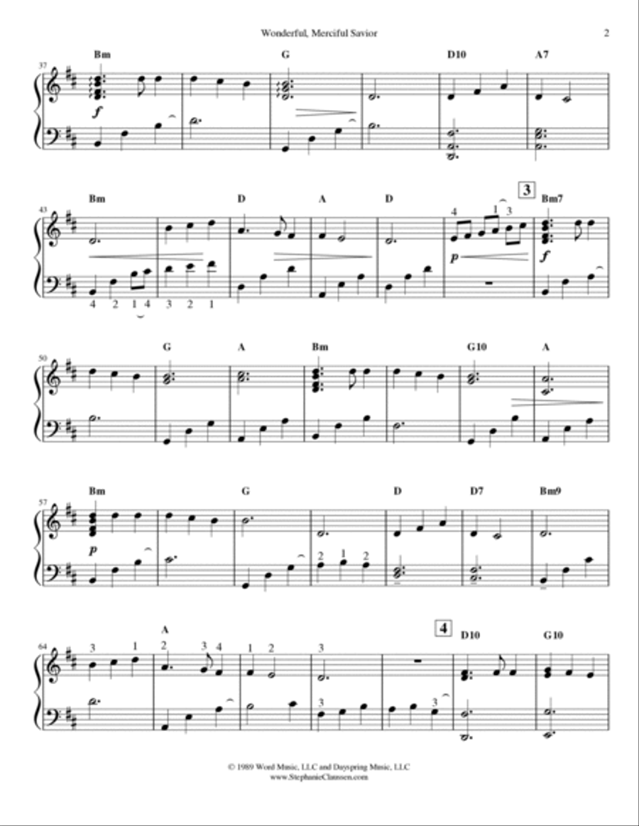 Wonderful, Merciful Savior Celtic Harp scores gallery preview page 3