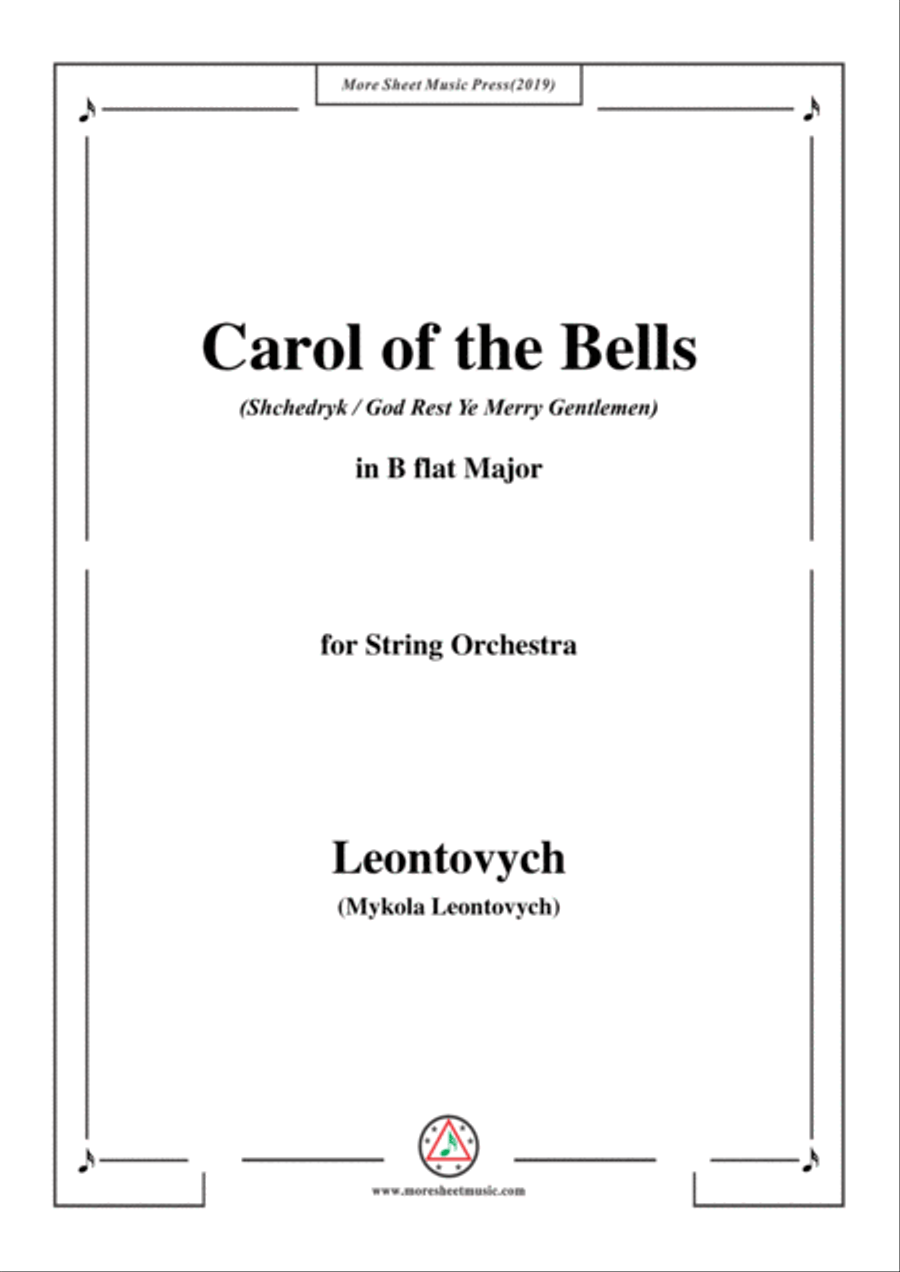 Leontovych-Carol of the Bells(Shchedryk),for String Orchestra String Orchestra scores gallery preview page 1