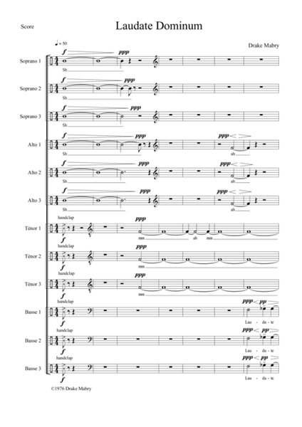 Laudate Dominum (SATB score)
