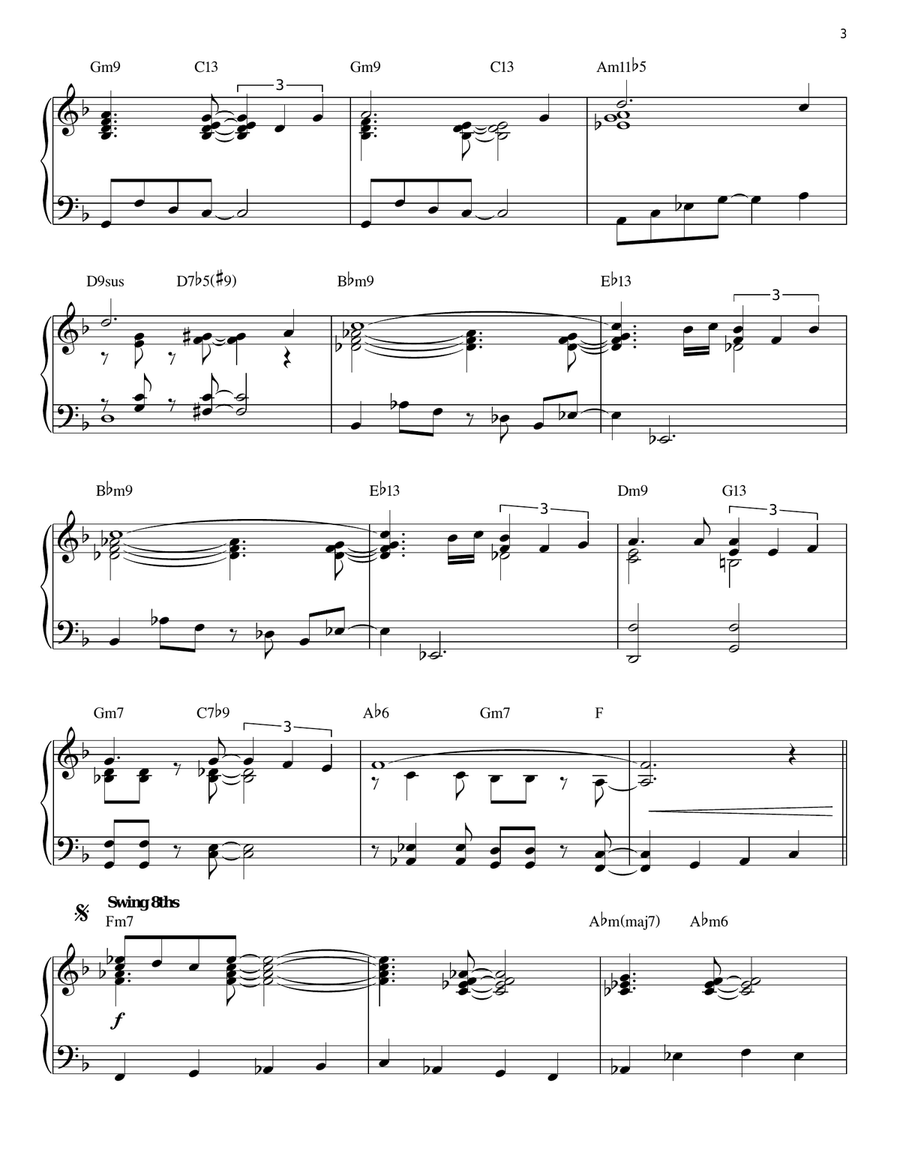 Speak Low [Jazz version] (arr. Brent Edstrom) Piano Solo scores gallery preview page 3