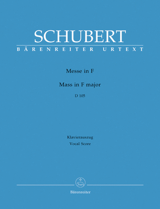 Book cover for Mass in F major D 105