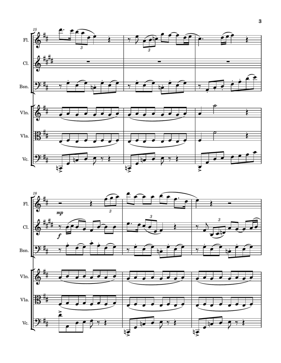 Sextet for Strings and Winds, Op. 30 Small Ensemble scores gallery preview page 3