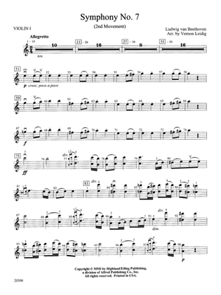 Symphony No. 7 (2nd Movement): 1st Violin