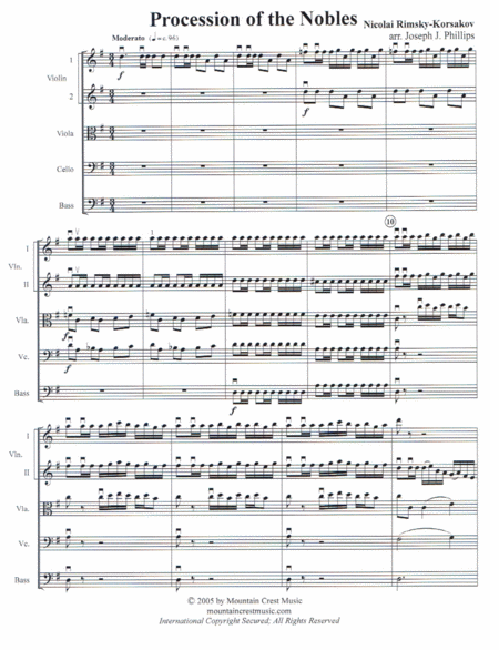 Procession of the Nobles-Score