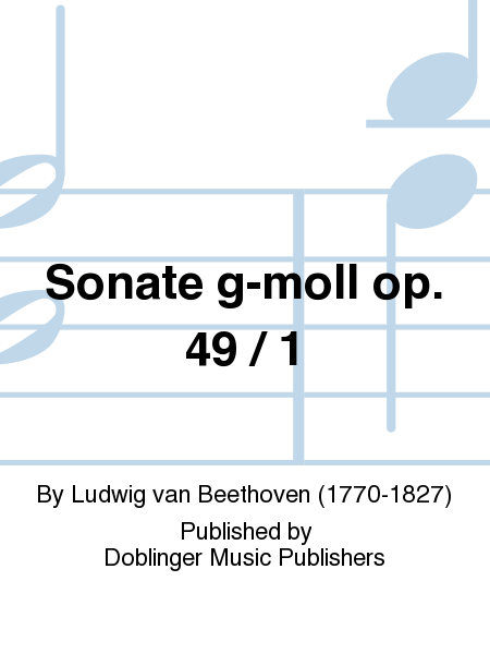 Sonate g-moll op. 49 / 1