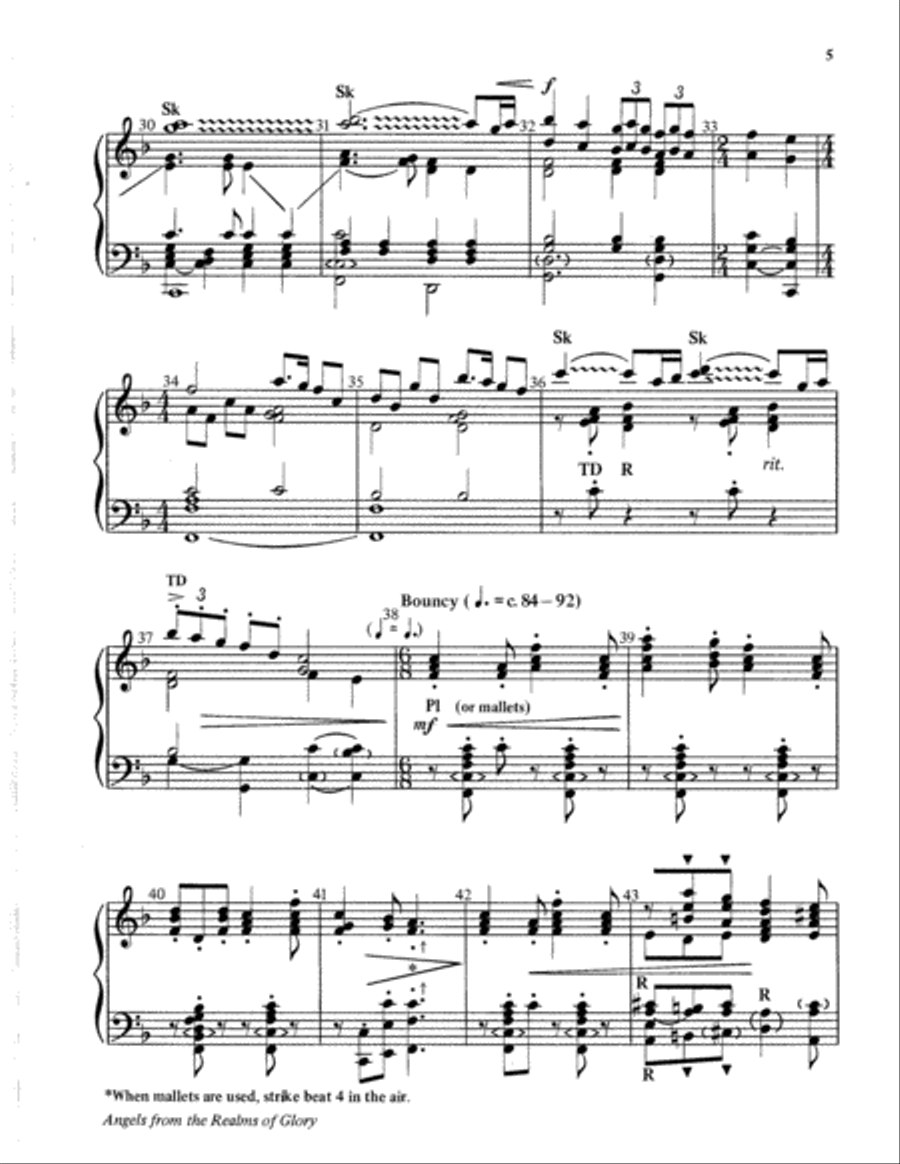 Angels from the Realms of Glory 5-Octaves scores gallery preview page 5