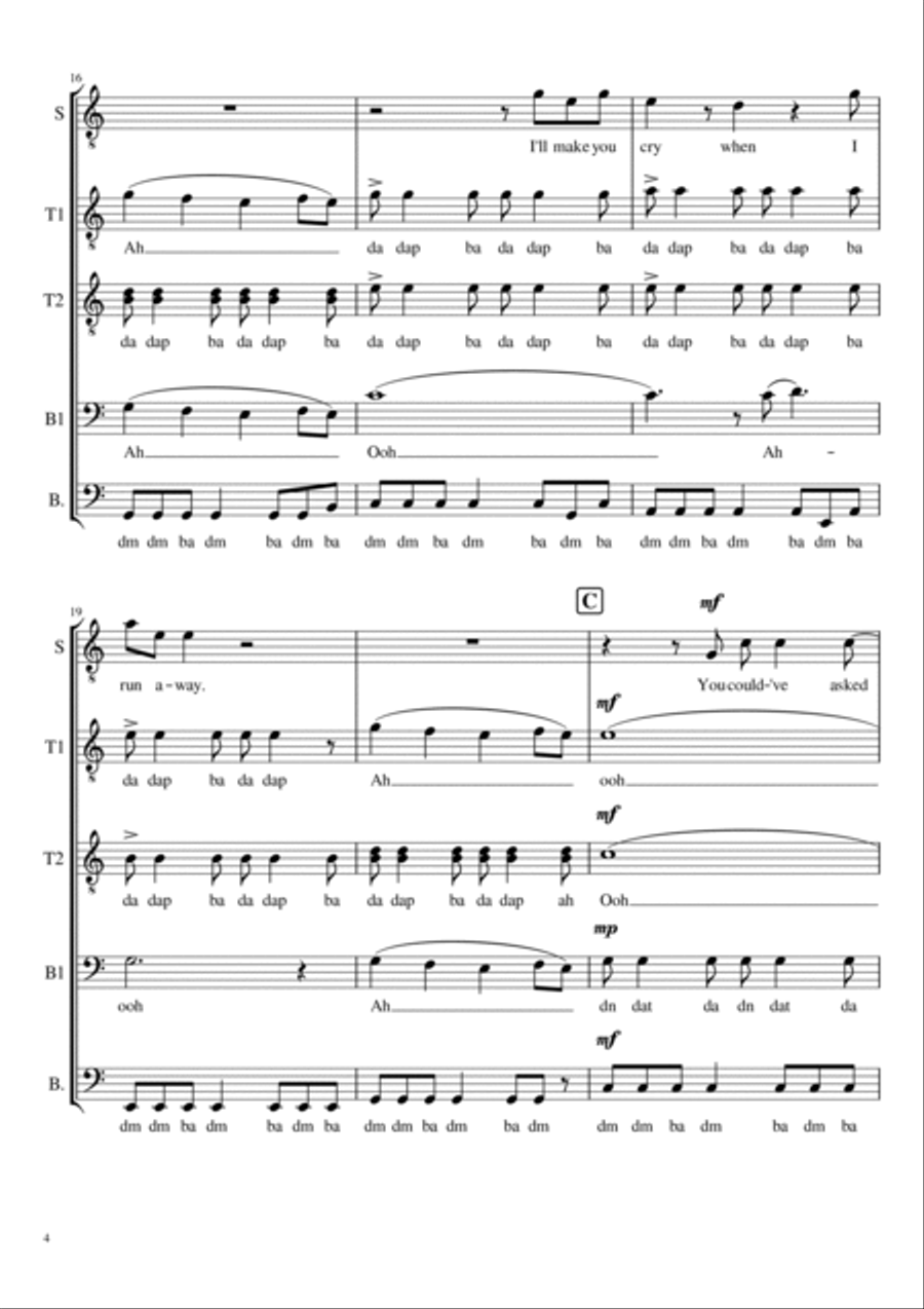 Save Your Tears Small Ensemble scores gallery preview page 4