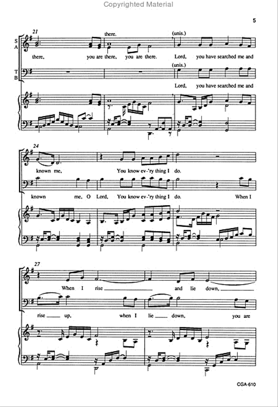 Psalm 139 4-Part scores gallery preview page 5