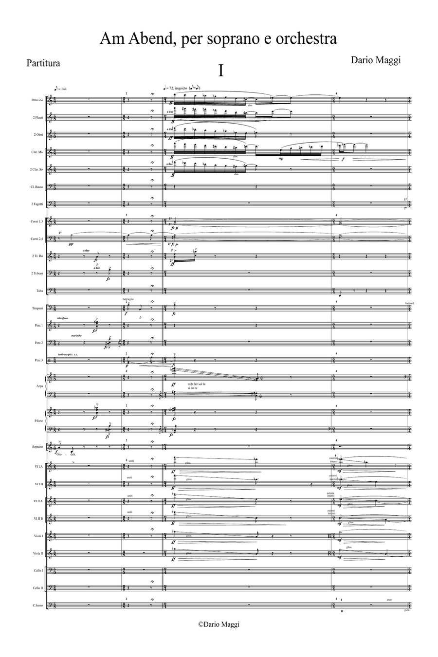 Dario Maggi: AM ABEND (ES-22-076) - Score Only Full Orchestra scores gallery preview page 5