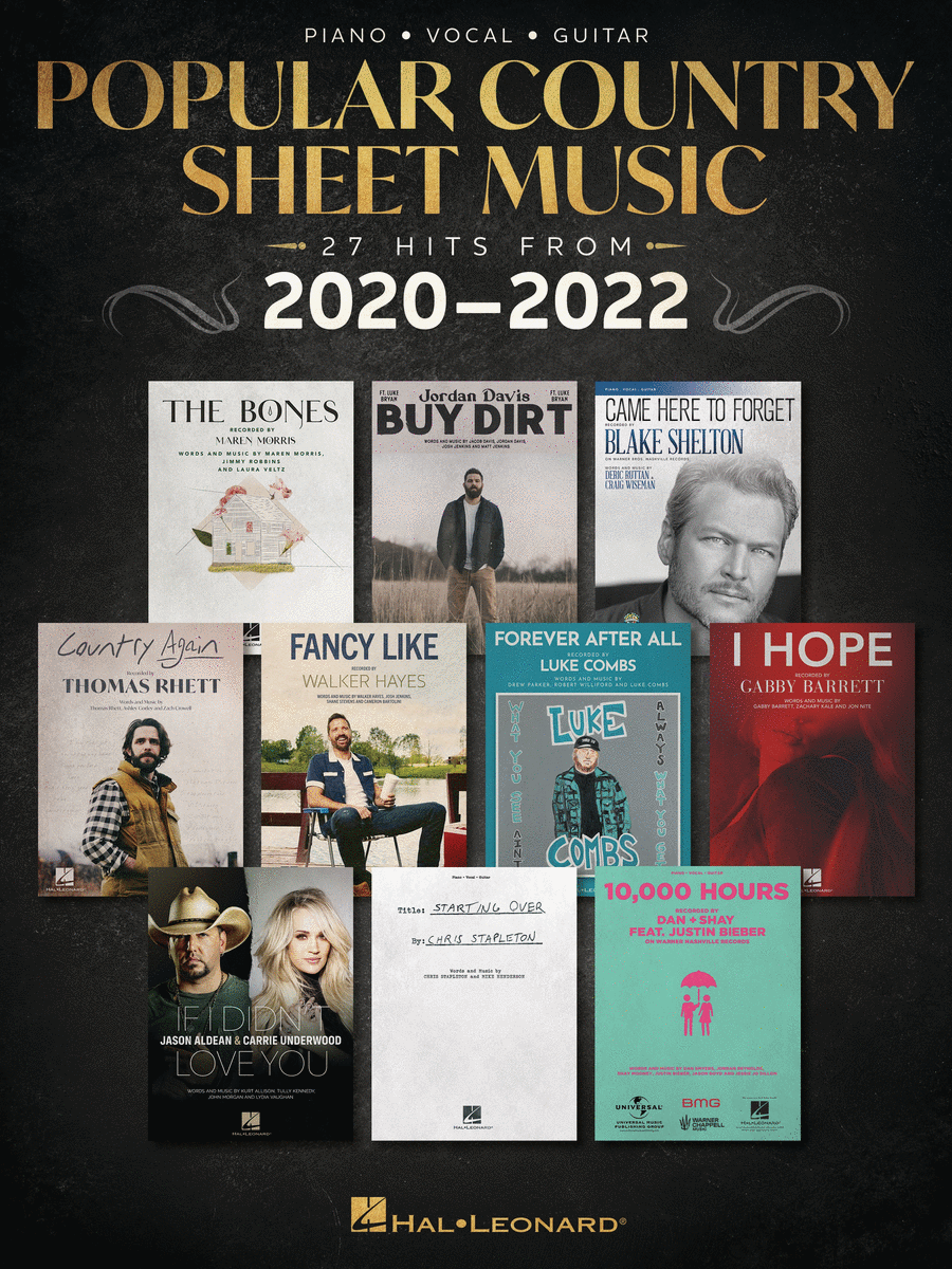 Popular Country Sheet Music (27 Hits from 2020-2022)