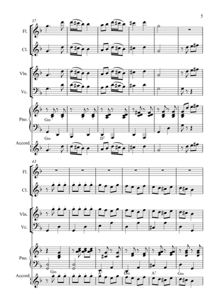 Bulgar From Odessa, traditional Klezmer tune arranged for Klezmer group image number null