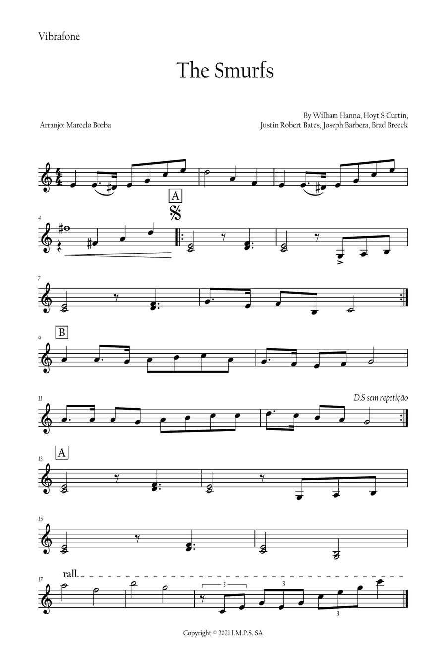 Smurfs Theme Song 21 A Cappella scores gallery preview page 5