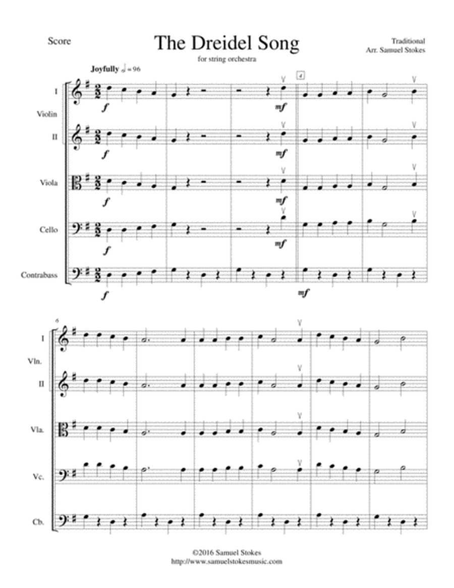 The Dreidel Song (I Have a Little Dreidel) - for string orchestra image number null
