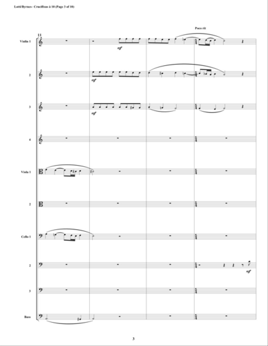 Crucifixus a 10 by Antonio Lotti (String Orchestra) String Orchestra scores gallery preview page 3