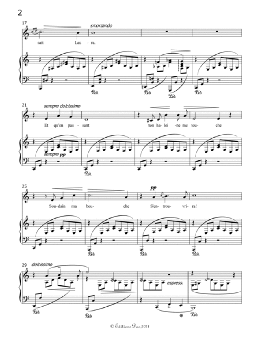 Oh! Quand je dors, by Liszt, in C Major Voice scores gallery preview page 4