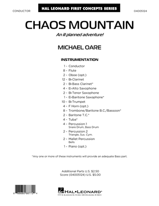 Book cover for Chaos Mountain - Conductor Score (Full Score)