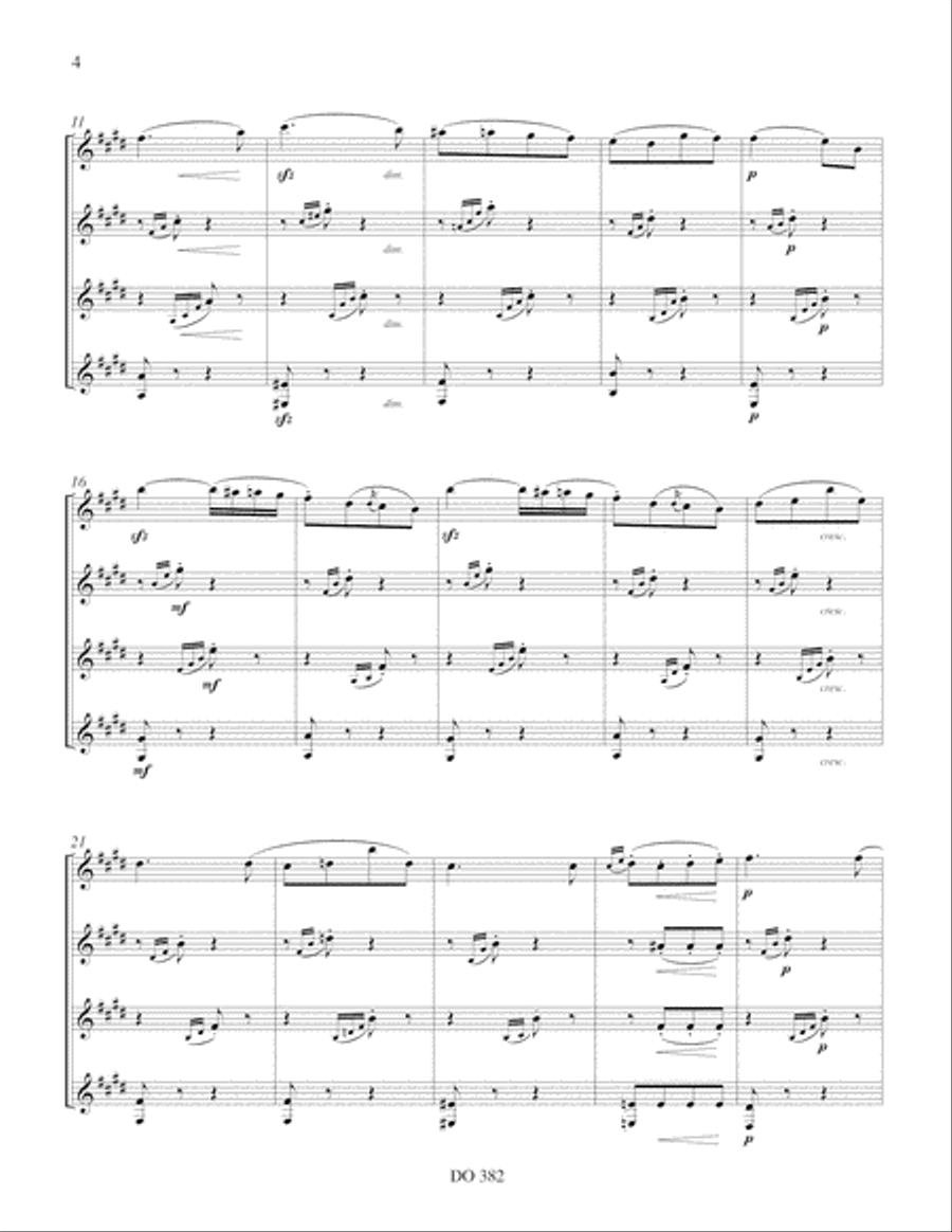 Cinq romances sans paroles Guitar Ensemble scores gallery preview page 4