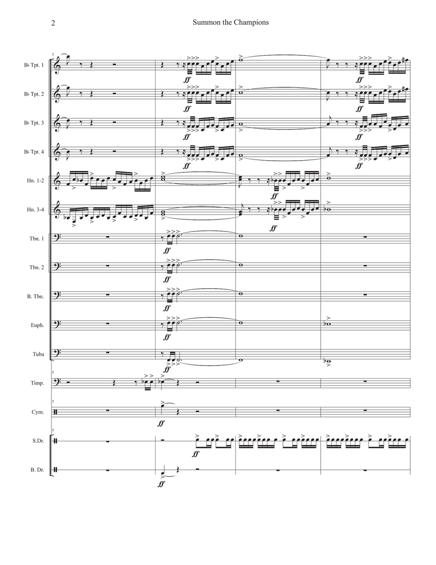 Summon the Champions Brass Ensemble scores gallery preview page 5