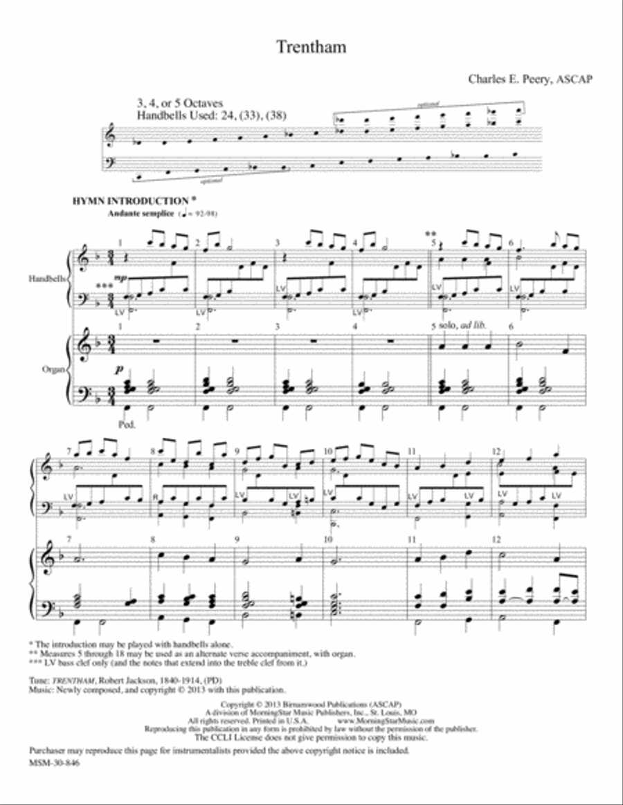 Trentham Choir scores gallery preview page 1