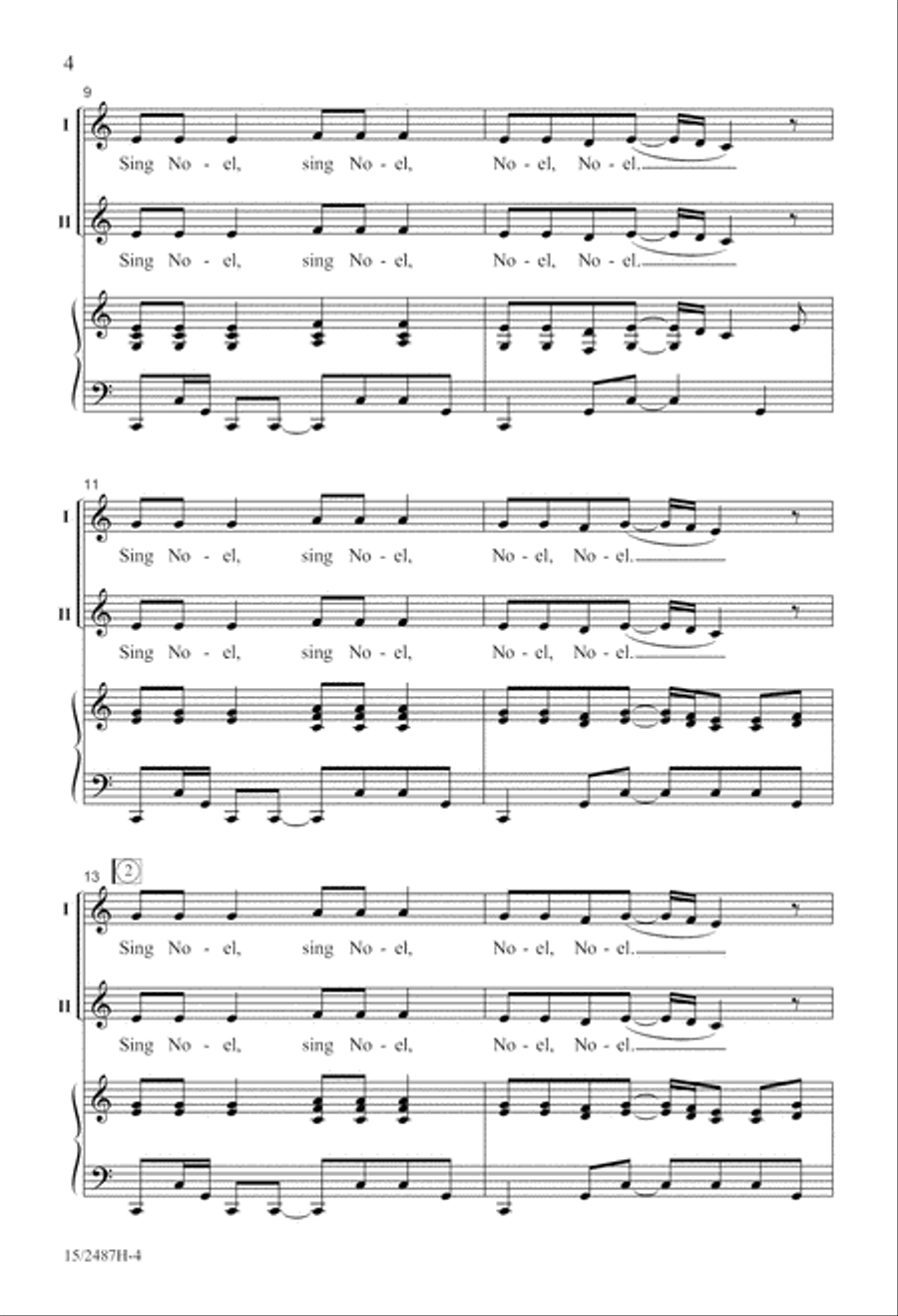 Sing We All Noel Sing We All Noel Unison Choir scores gallery preview page 4