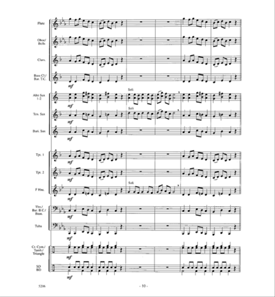 Dance of the Jester Concert Band scores gallery preview page 9
