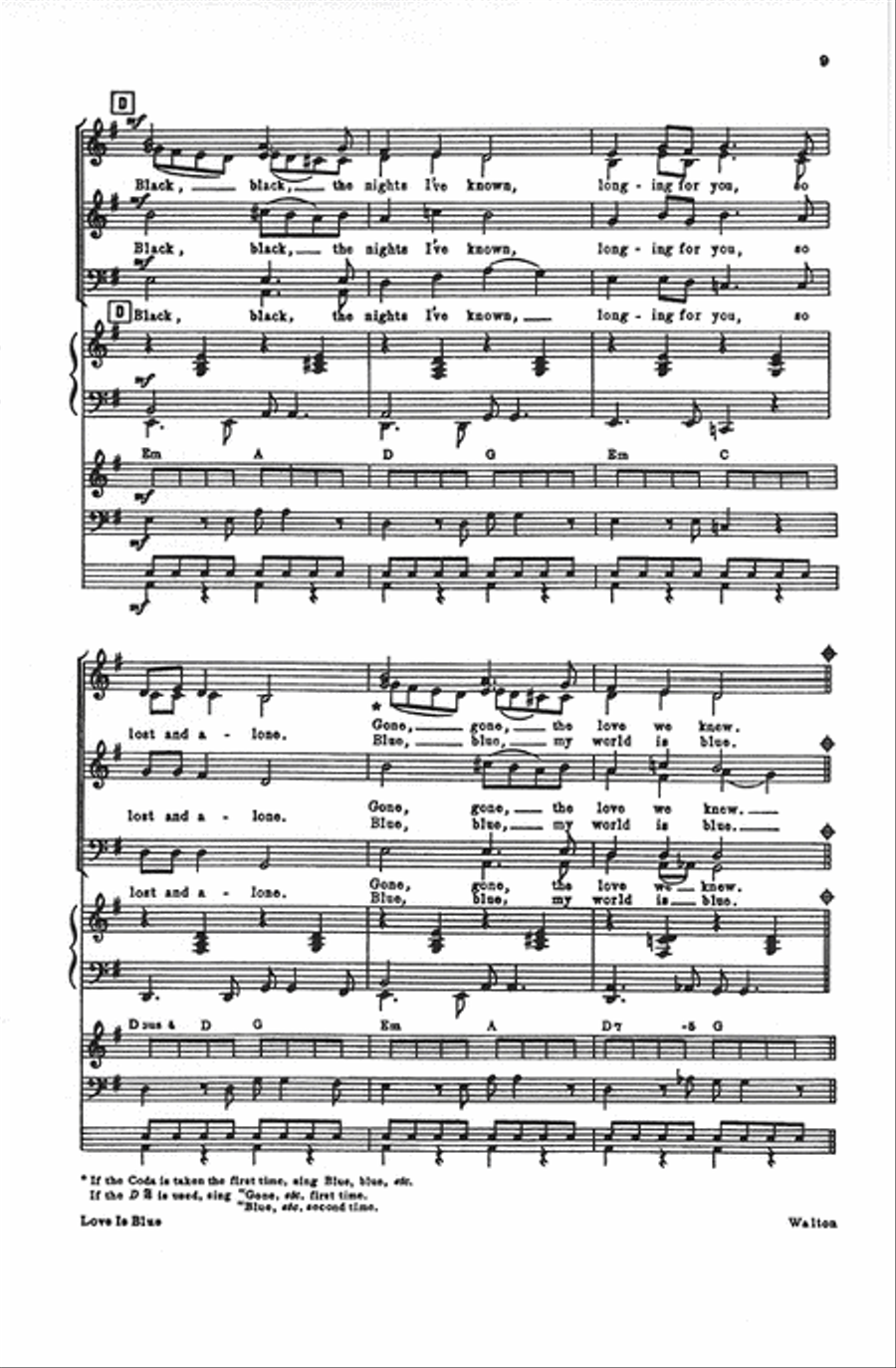 Love Is Blue (Vocal Score) Divisi scores gallery preview page 8