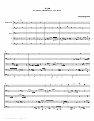 Fugue 12 from Well-Tempered Clavier, Book 1 (Euphonium-Tuba Quintet)