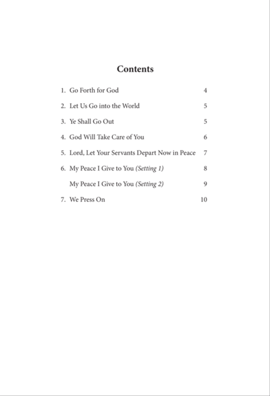 Go Forth For God: Seven Choral Benedictions Divisi scores gallery preview page 2