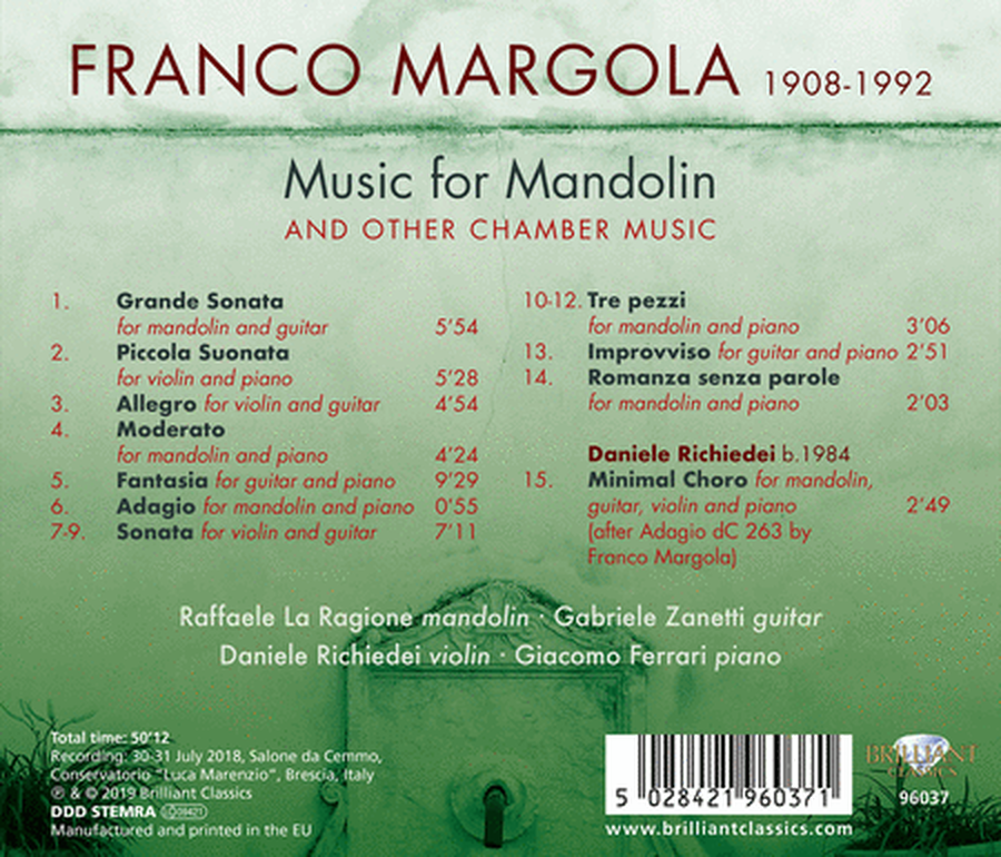 Margola: Music for Mandolin & Other Chamber Music