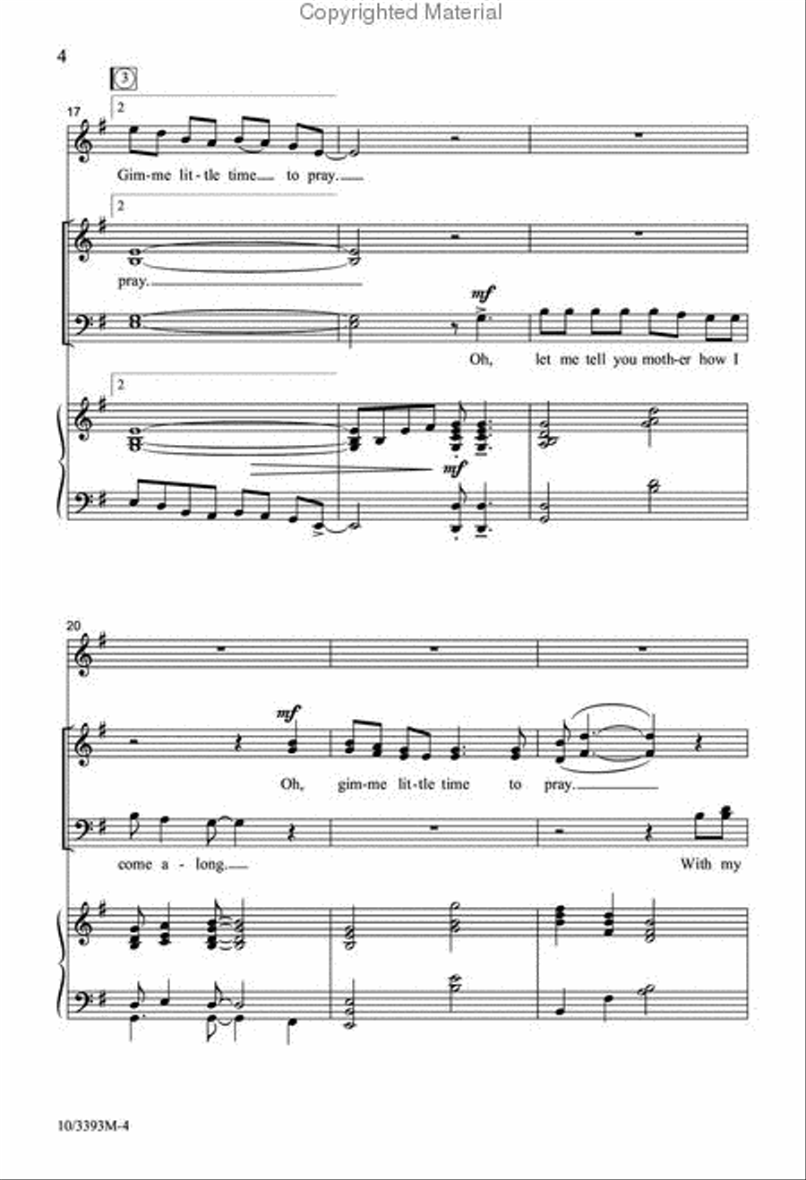 I Been in de Storm So Long 4-Part scores gallery preview page 4