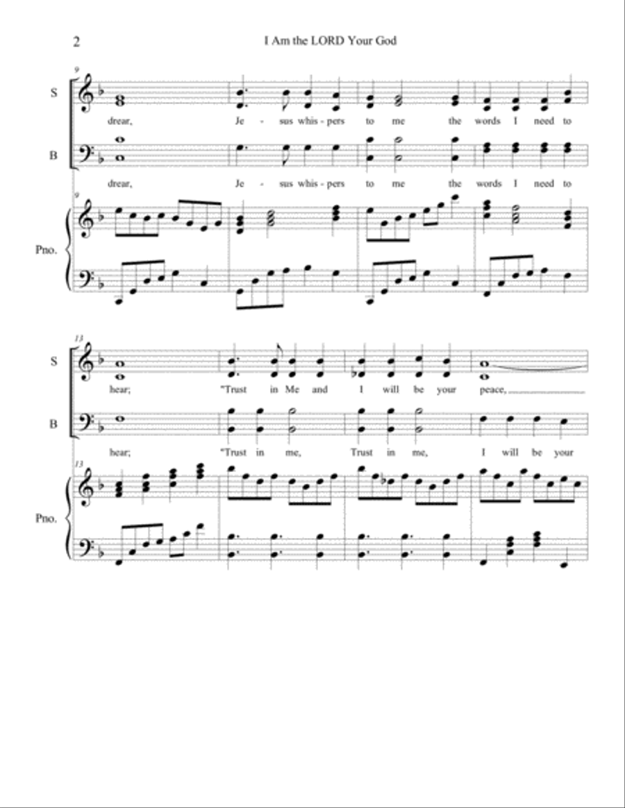 I Am the LORD, Your God I Am the LORD, Your God 4-Part scores gallery preview page 2