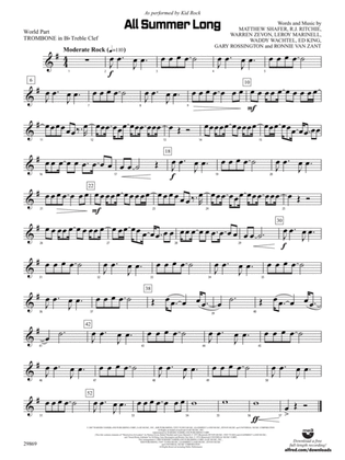 All Summer Long: (wp) 1st B-flat Trombone T.C.