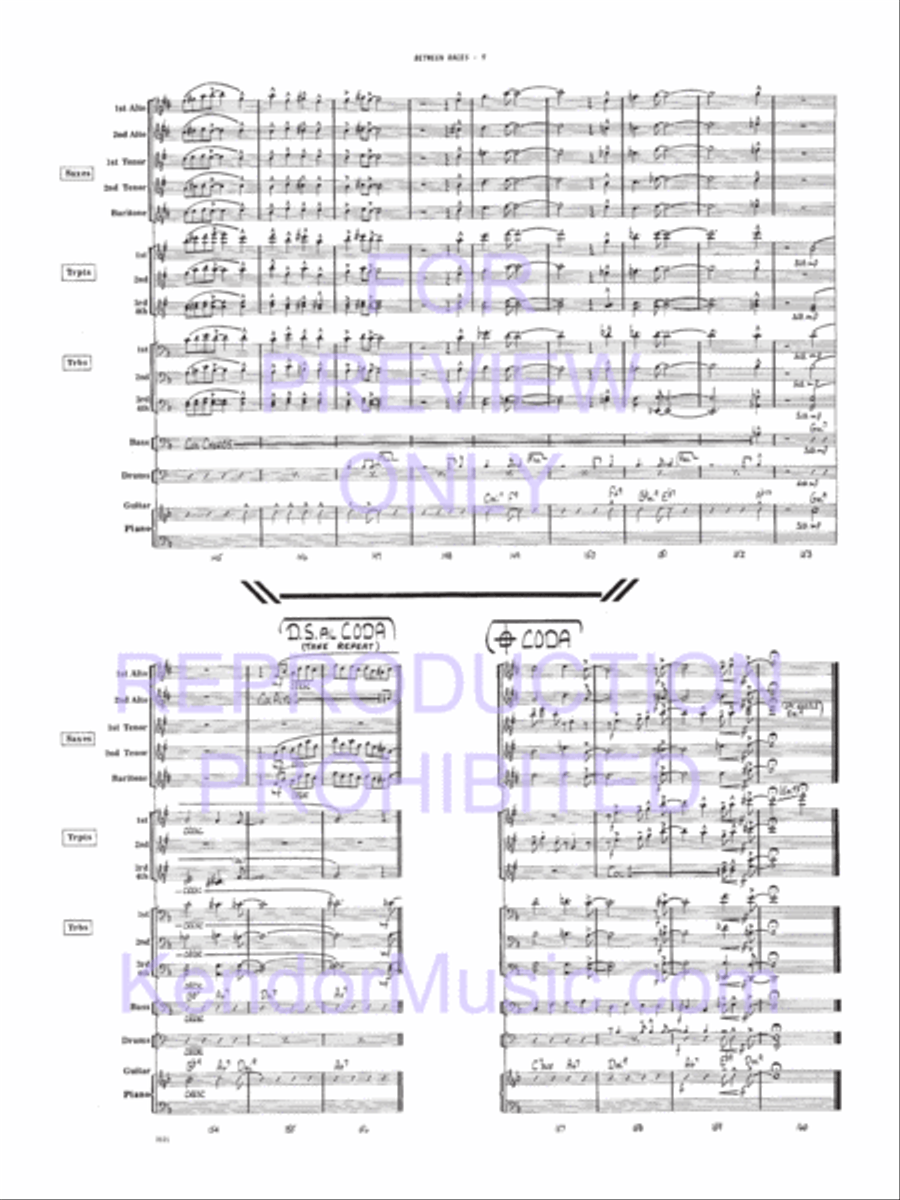 Between Races Jazz Ensemble scores gallery preview page 10
