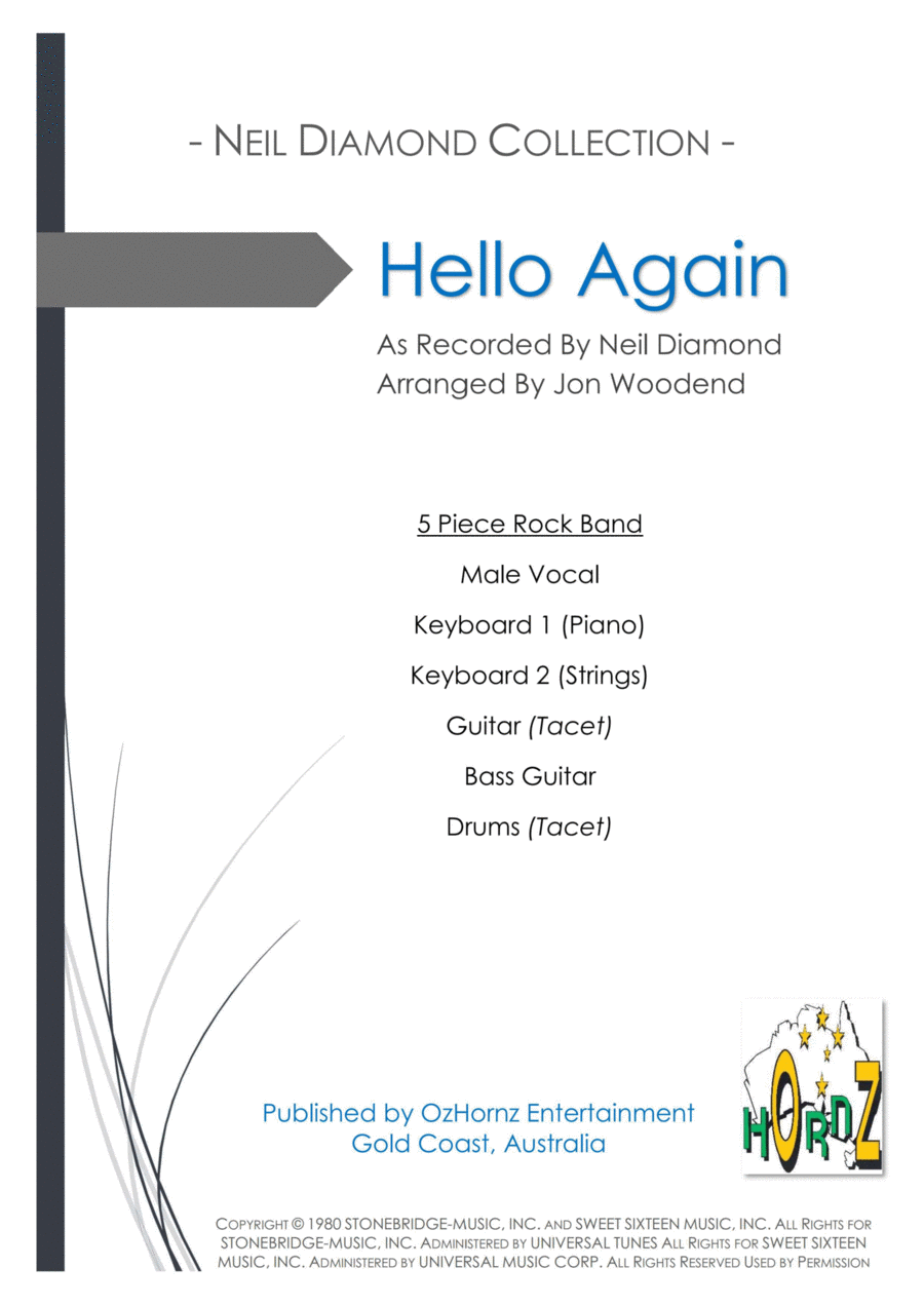 Hello Again Small Ensemble scores gallery preview page 1