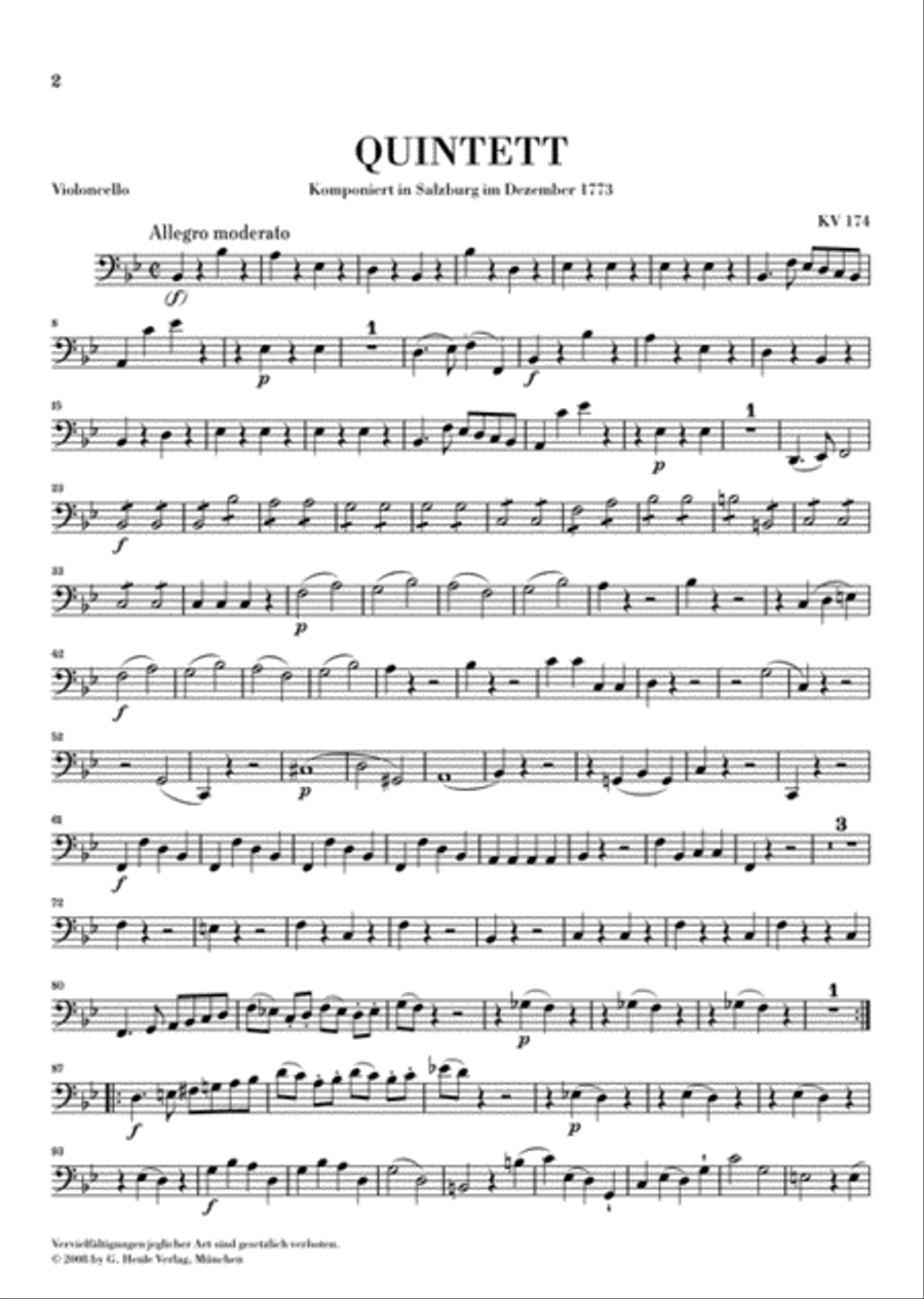 String Quintets – Volume I String Quintet scores gallery preview page 6