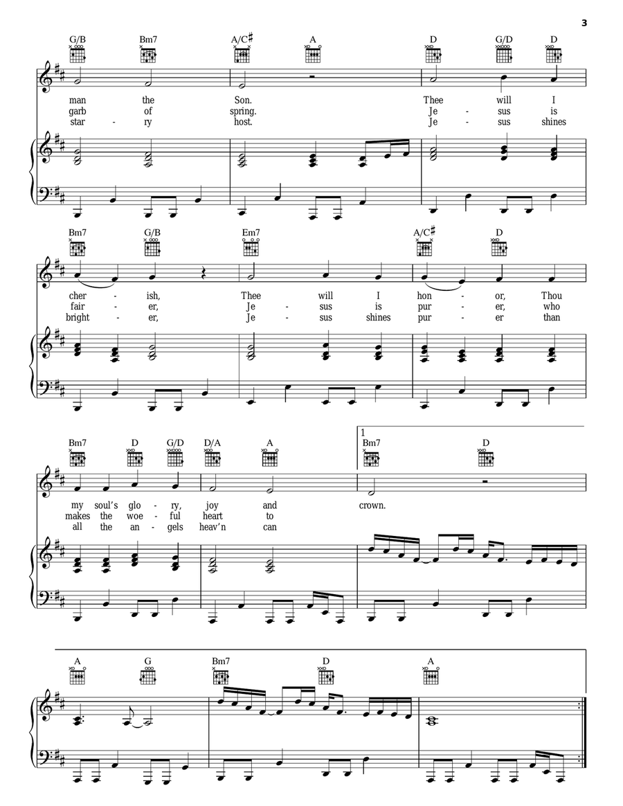 Fairest Piano, Vocal, Guitar scores gallery preview page 3